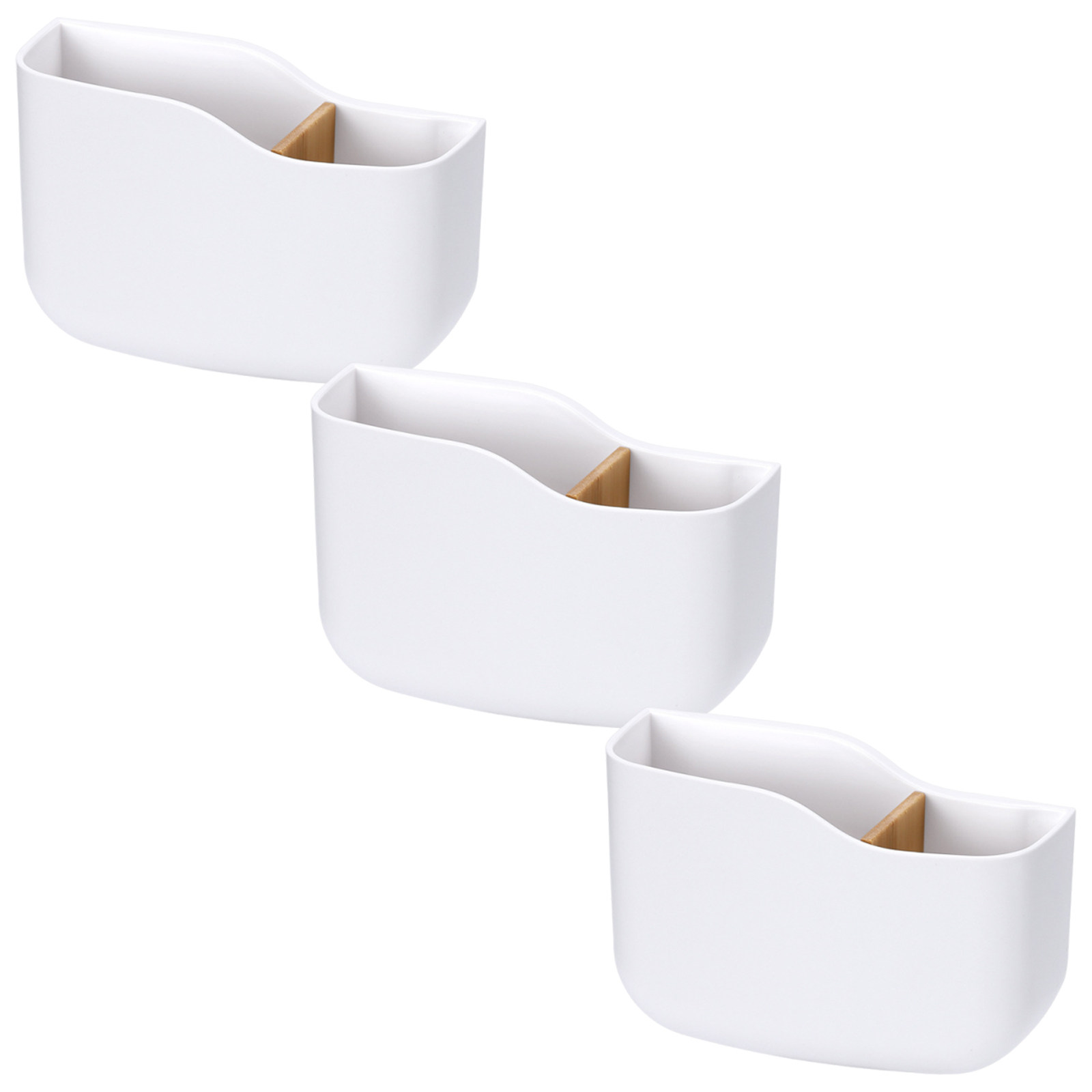 Food Storage Plastic Boxes - 3Pcs Remote Control Holder Wall Mount