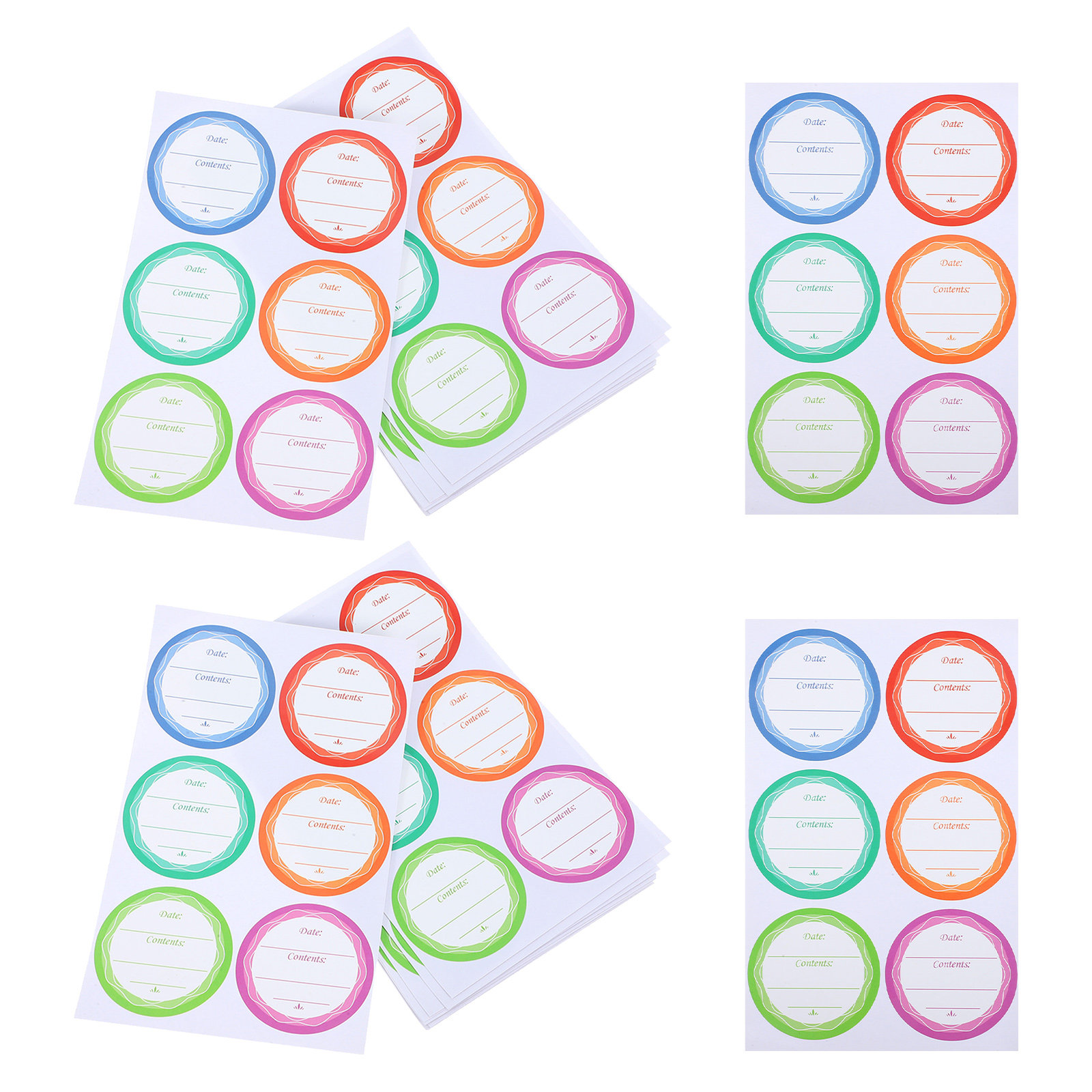 Food Storage For - 180Pcs Self-Adhesive Waterproof Date Labels Multicolor