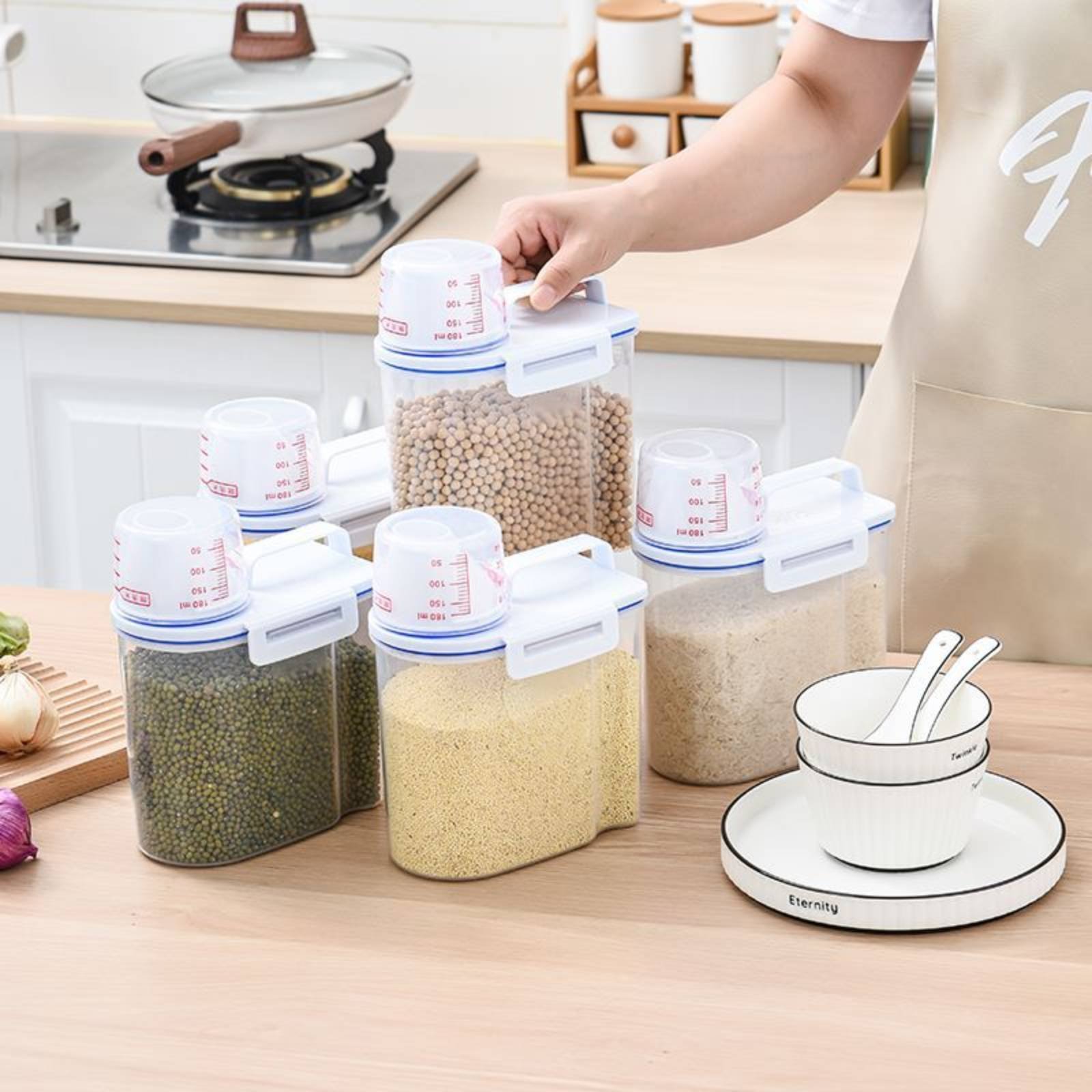 Food Storage And Organizer - Rice Storage Container Safe Rice Dispenser