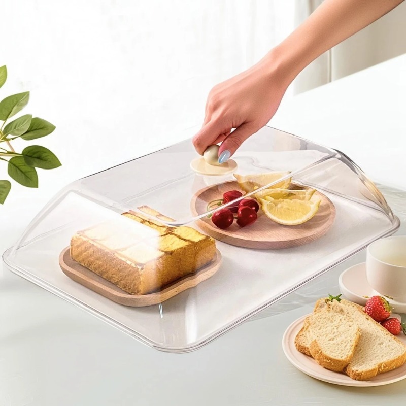 Food Storage Safety - WORTHBUY Reusable Plastic Food Cover Clear