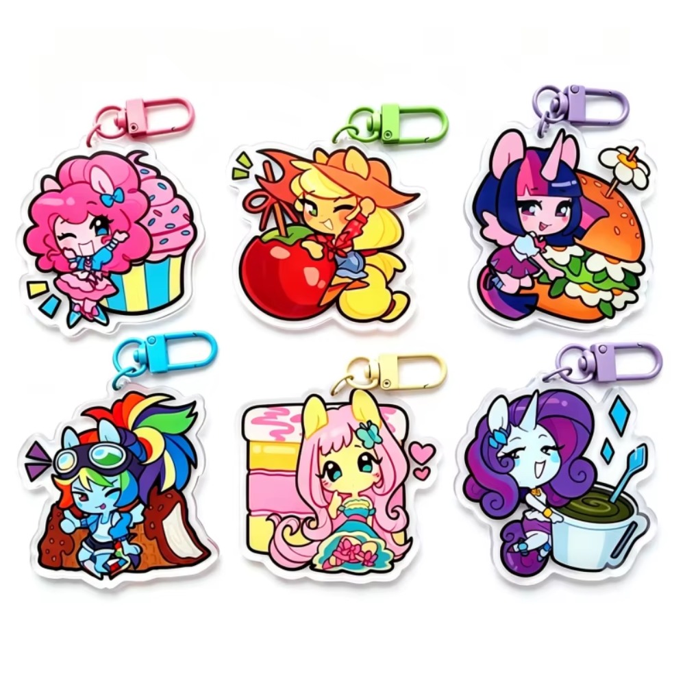 Food Storage For - Acrylic Keychain - Applejack, Twilight Sparkle,