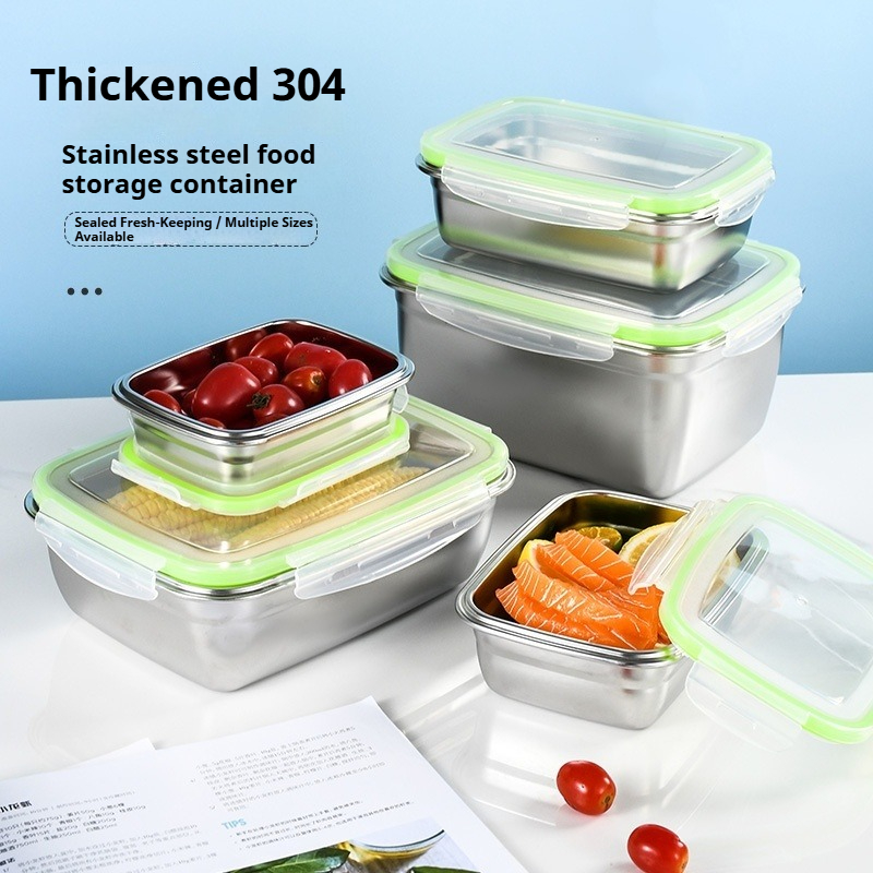 Food Storage Metal Box - 304 Stainless Steel Lunch Box Set