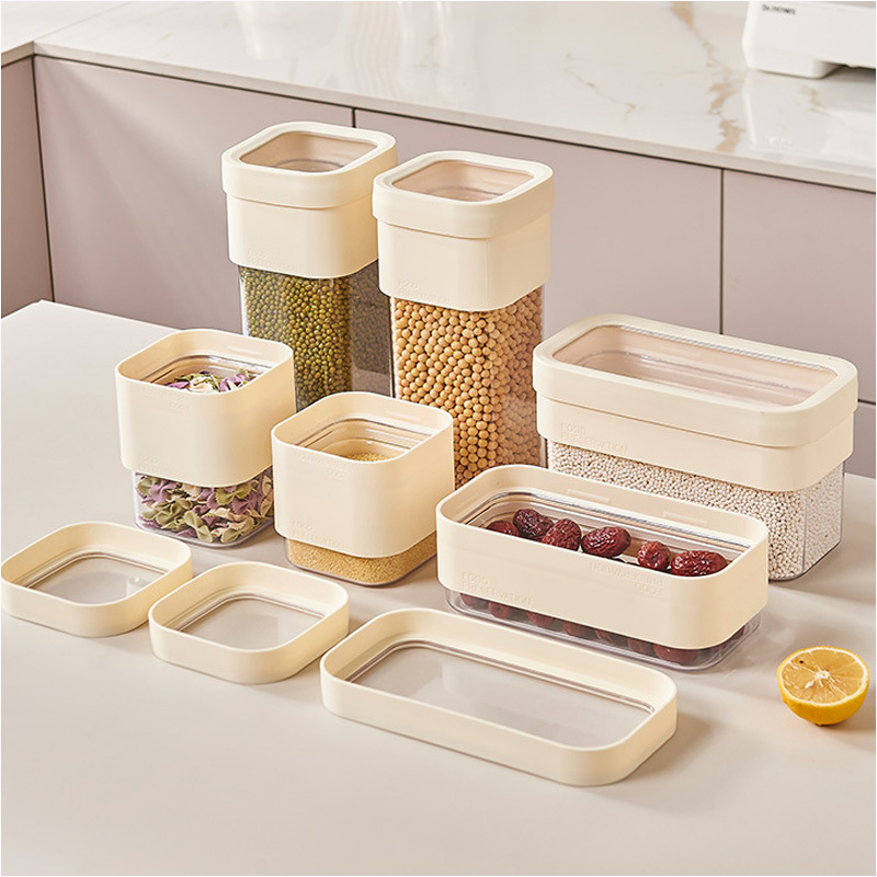 Food Storage Jars Airtight - Kitchen Airtight Containers Plastic Sealed Jar