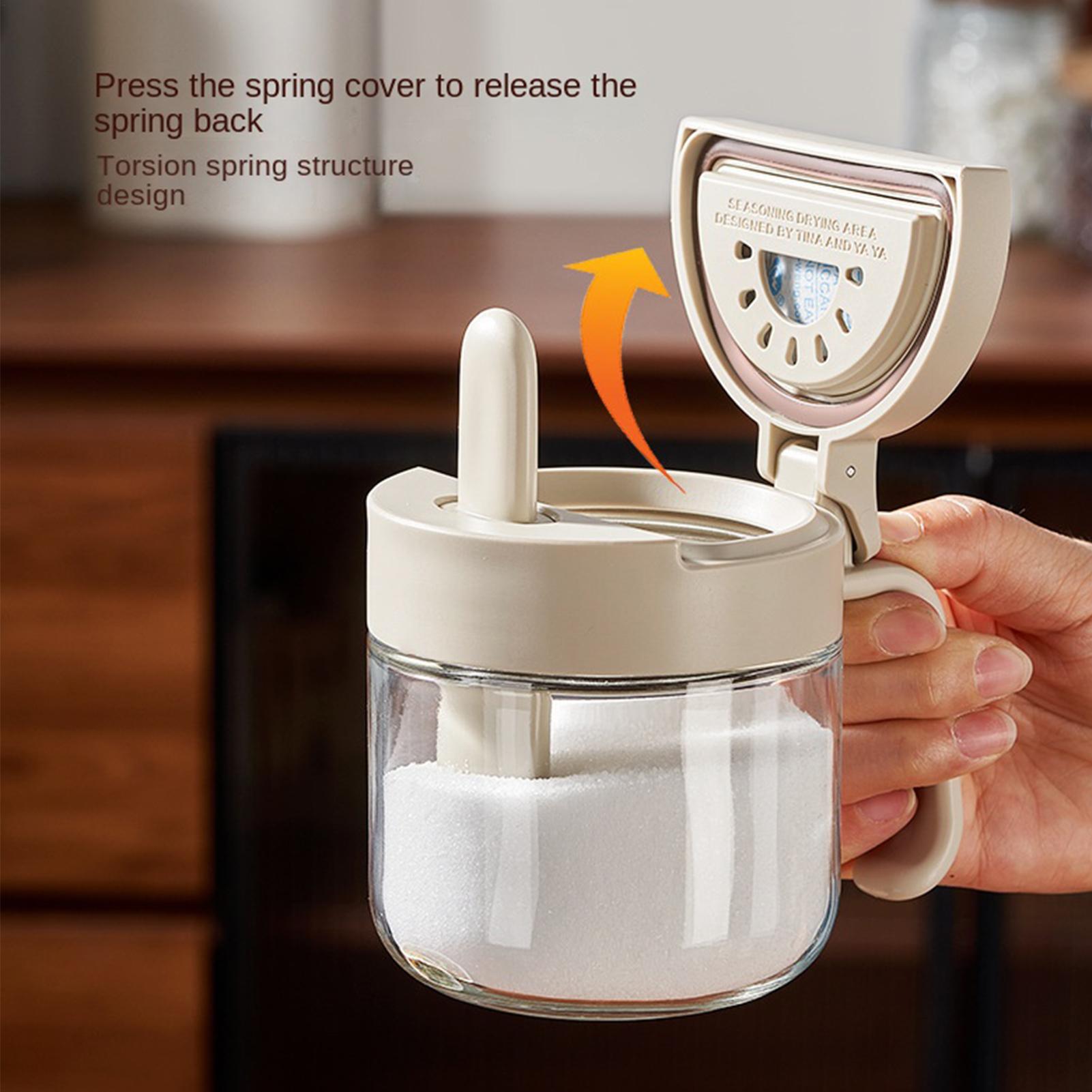 Food Storage Canister - Seasoning Jar Leak-Proof Salt Storage with