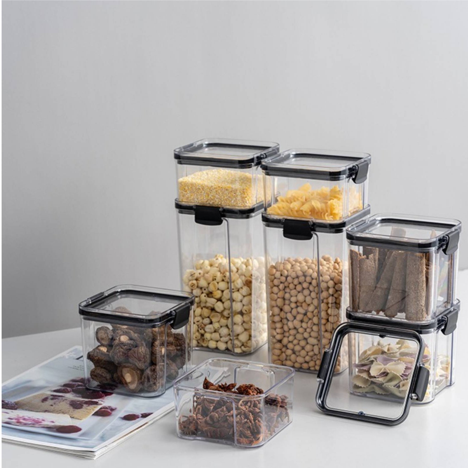 Airtight Food Storage Containe - Food Storage Jars Plastic review and price