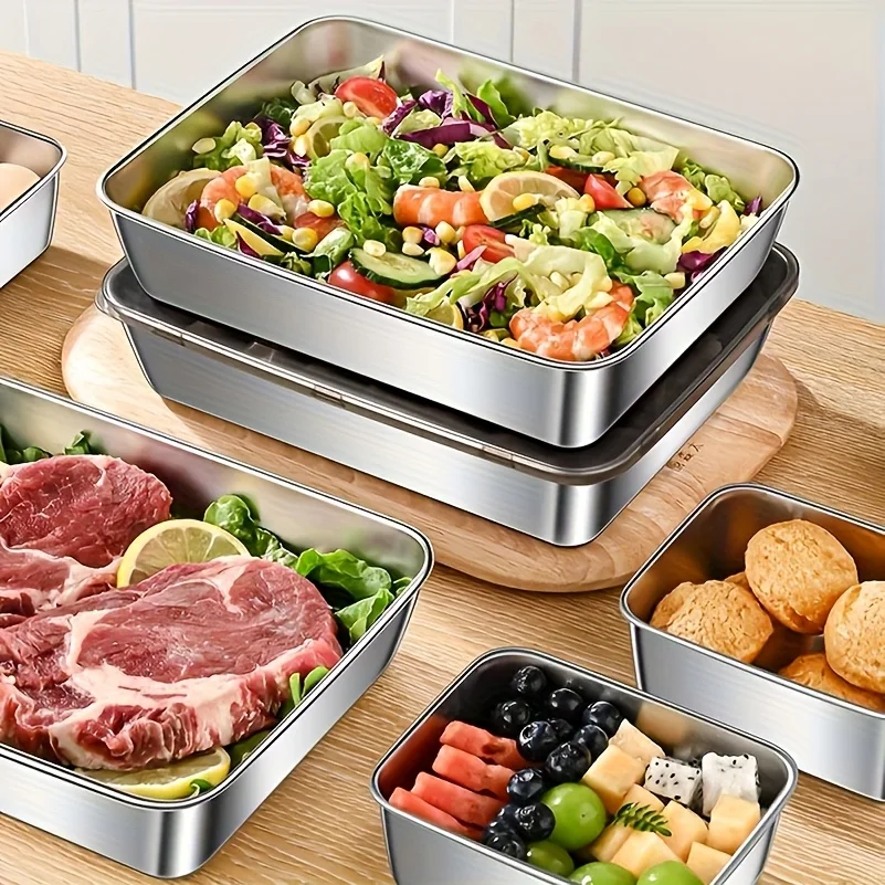 5pcs Stainless Steel Food Stor - Food Storage With Colander review and price