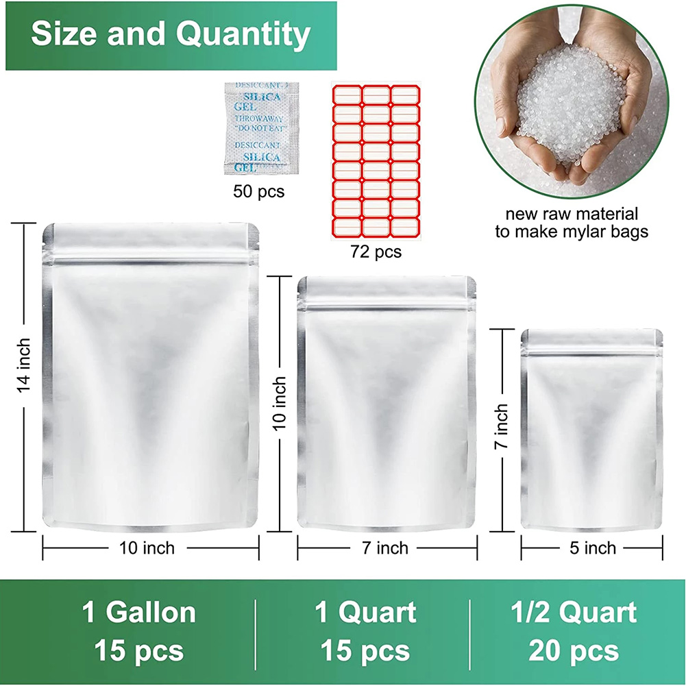 50pcs Mylar Bag with Oxygen Ab - Food Storage Oxygen Absorbers review and price