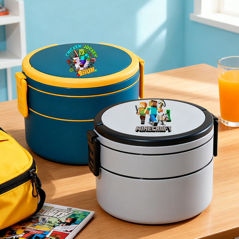 Game Theme Double Layer Lunch  - Food Storage In Room review and price