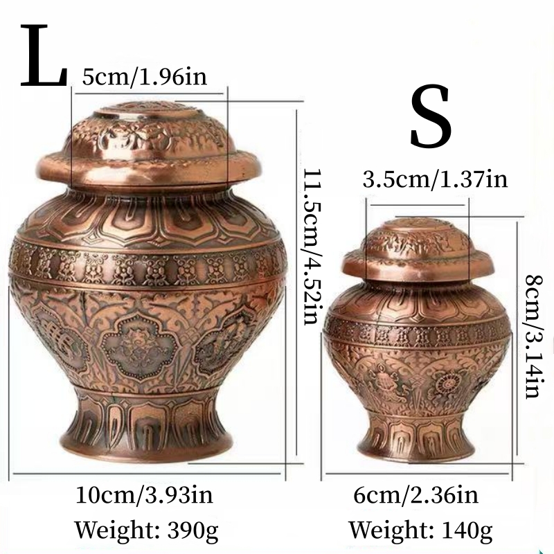 Tibetan-Style Jar,Engraving Ti - Food Storage Metal Box review and price