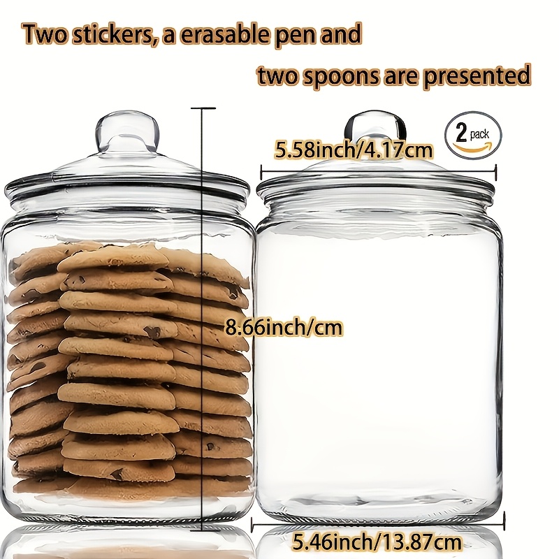 2pcs Glass Pantry Jar with Cla - Food Storage Canister review and price
