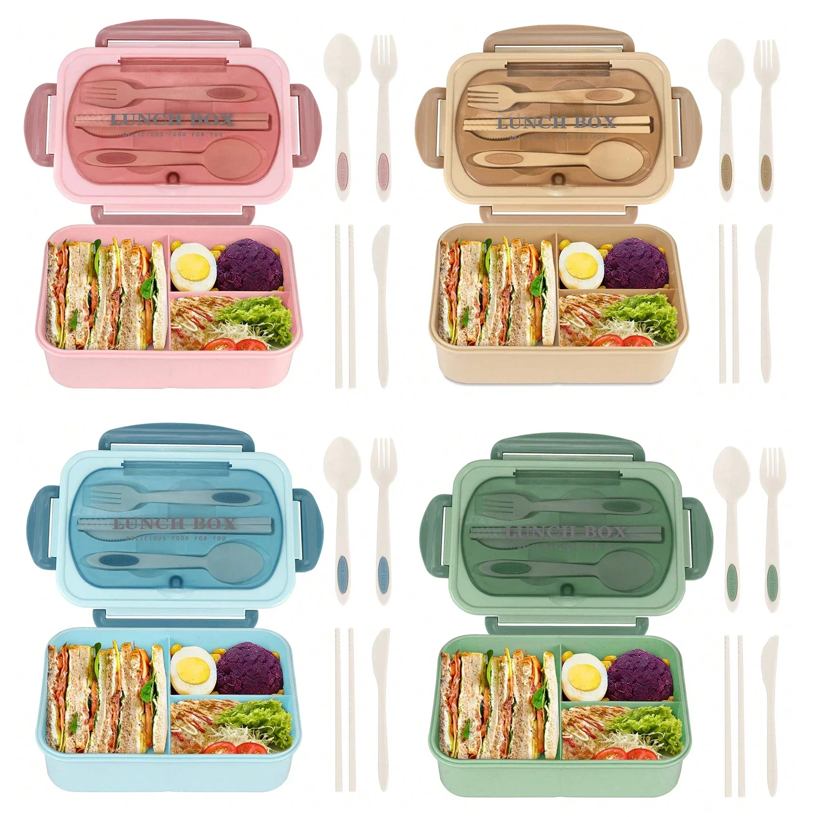 Adult Bento Box with 3 Compart - Food Storage Safety review and price