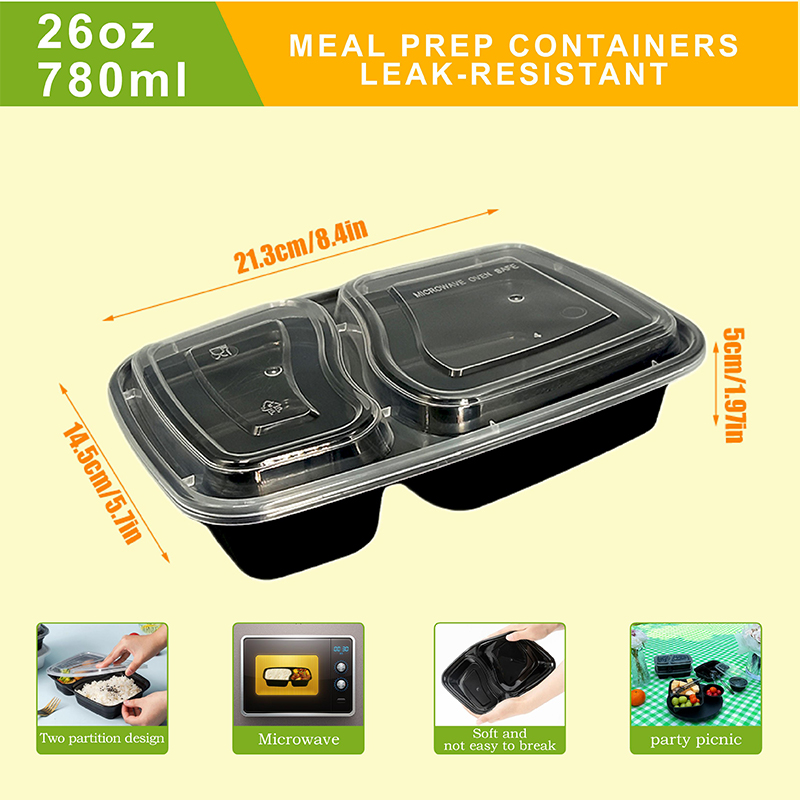 10/40 Pack 26 oz Two-Compartme - Food Storage Safety review and price