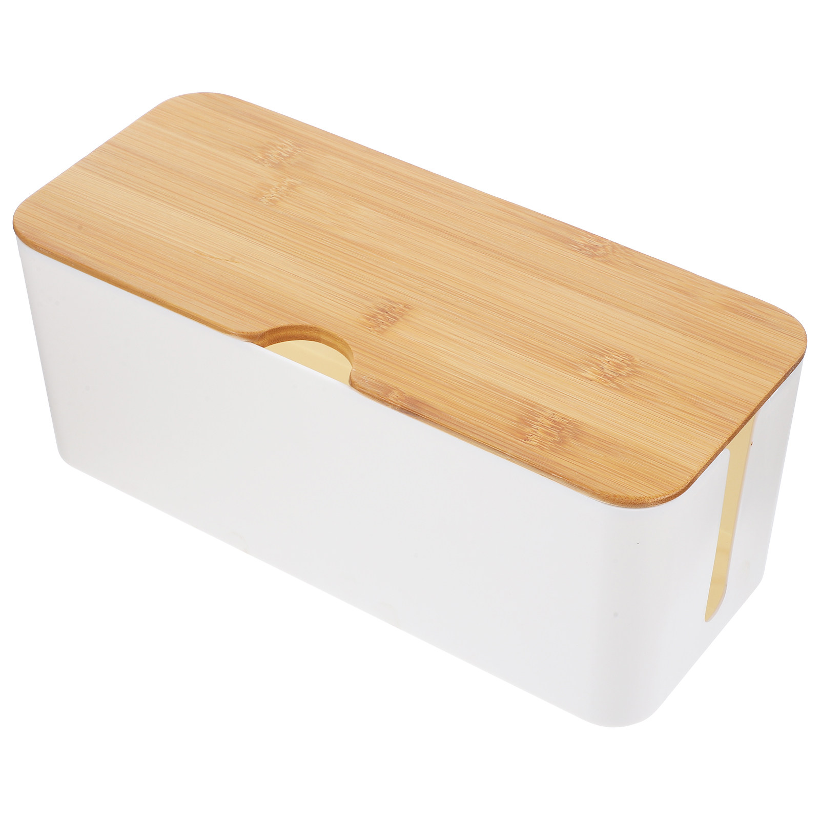 Bamboo Lid Cable Organizer Box - Food Storage Management review and price