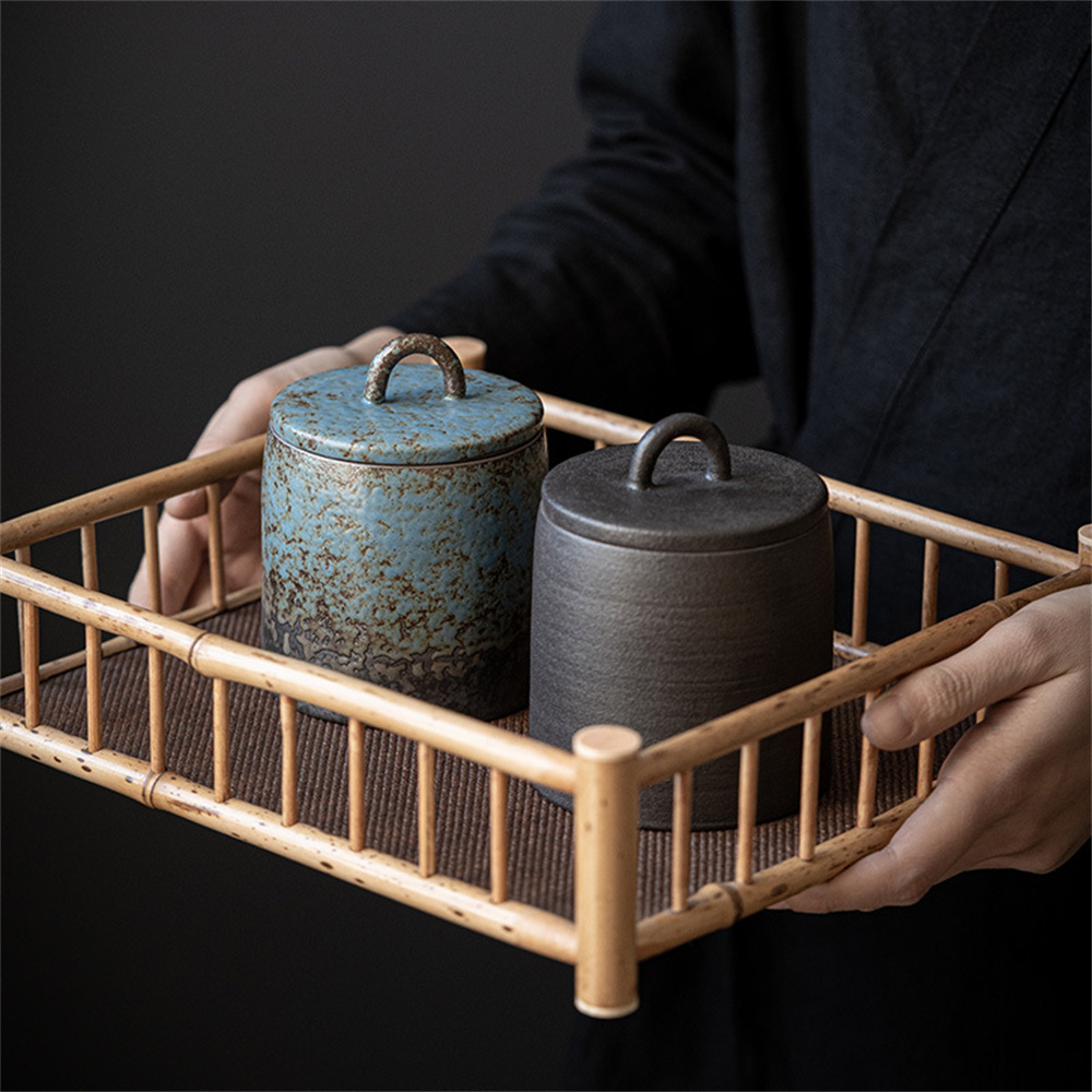 Ceramic Tea Caddy Sealed Jar S - Food Storage With Dividers review and price