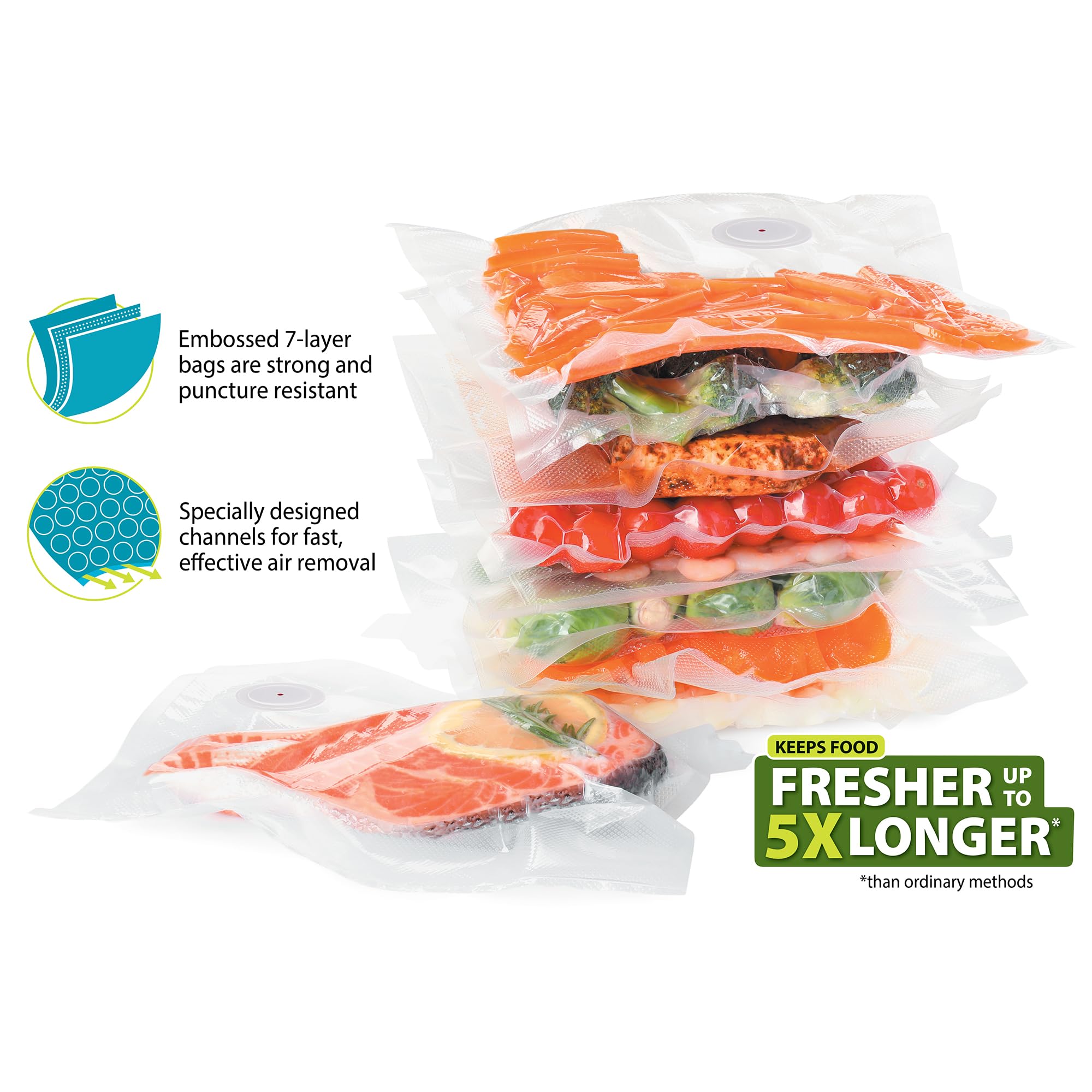 Upgraded Version vacuum food s - Food Storage Vacuum Bags review and price