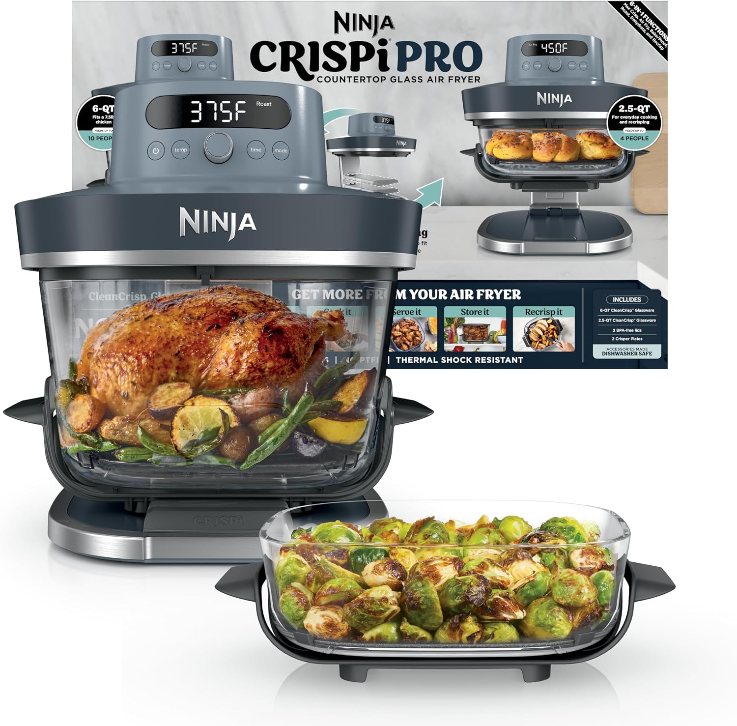 Ninja Crispi Pro 6-in-1 Glass  - Food Storage Safety review and price