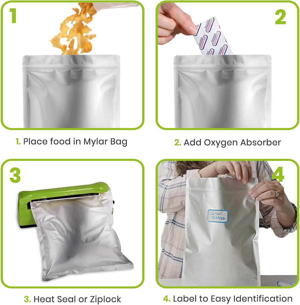 10Pack 5 Gallon Aluminum Foil  - Food Storage Oxygen Absorbers review and price