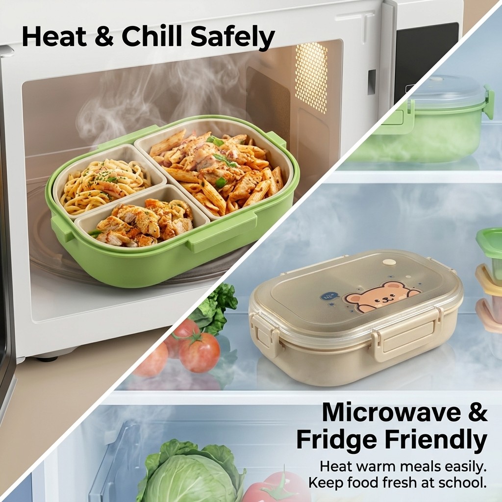 Reusable Plastic Divided Bento - Food Storage Safety review and price