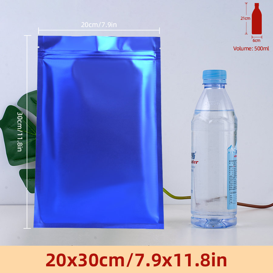 100pcs Matte Blue Foil Zipper  - Food Storage Usa review and price