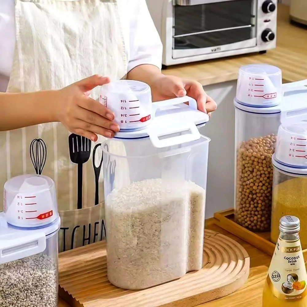 Rice Dry Food Storage Containe - Food Storage Jars Plastic review and price