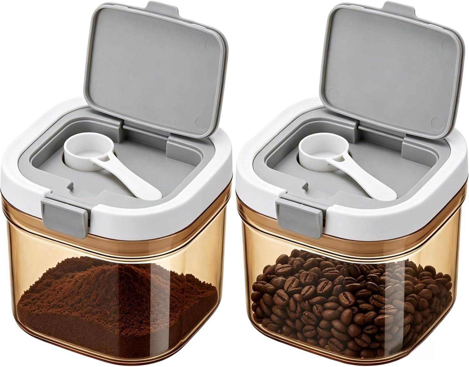 2pcs Coffee Canister with Scoo - Food Storage Jars Airtight review and price