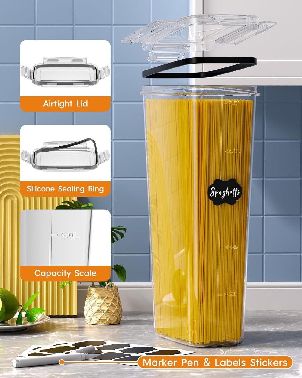 24 PCS Airtight Food Storage C - Food Storage Canister review and price