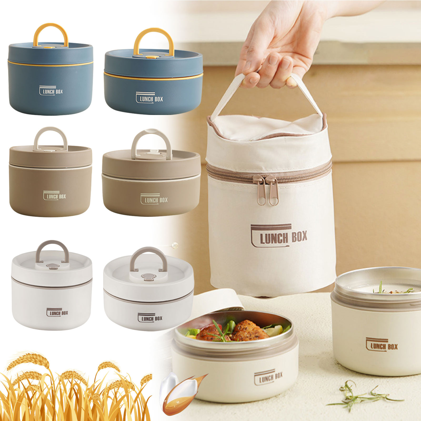 Thermal Lunch Box Stainless St - Food Storage Metal Box review and price